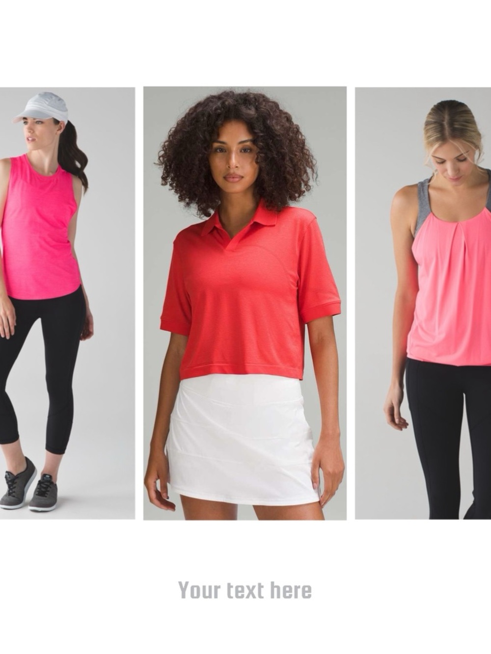 3 lululemon athletica Women’s Pink Athletic Tank Tops